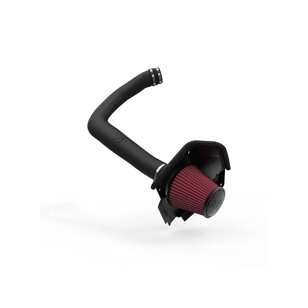 63-1564 – K&N FILTER Cold Air Intake, Black Polyethylene Tube Red Filter With Heat Shield